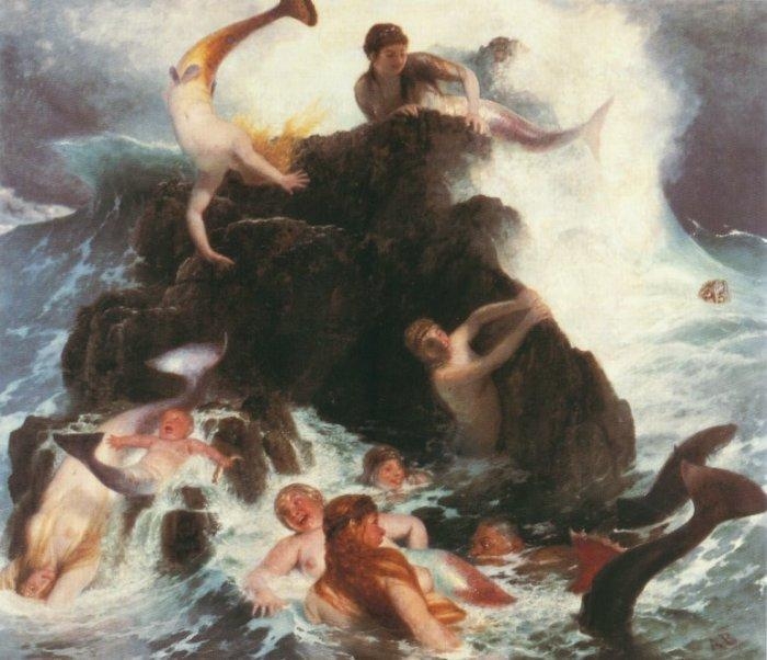 Bocklin, Arnold (1827-1901) - Naiades en plein jeu.JPG
